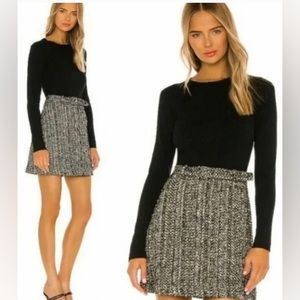 Theory NWOT black & multi tweed sweater dress.